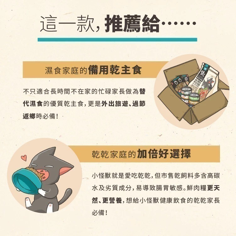 怪獸部落LitoMon 貓用 98%鮮肉主食糧 1.8kg 貓糧 鮮肉糧 主食 乾糧 真材實料 超商最多兩包-細節圖6