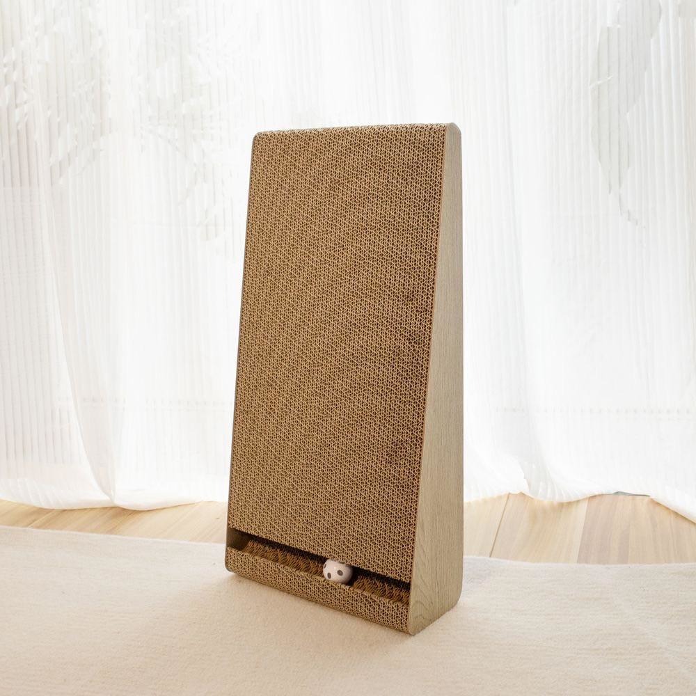 主子優選 斜板鈴鐺貓抓板 貓抓板 貓抓板系列 瓦愣紙貓抓板 貓窩貓抓板-細節圖3