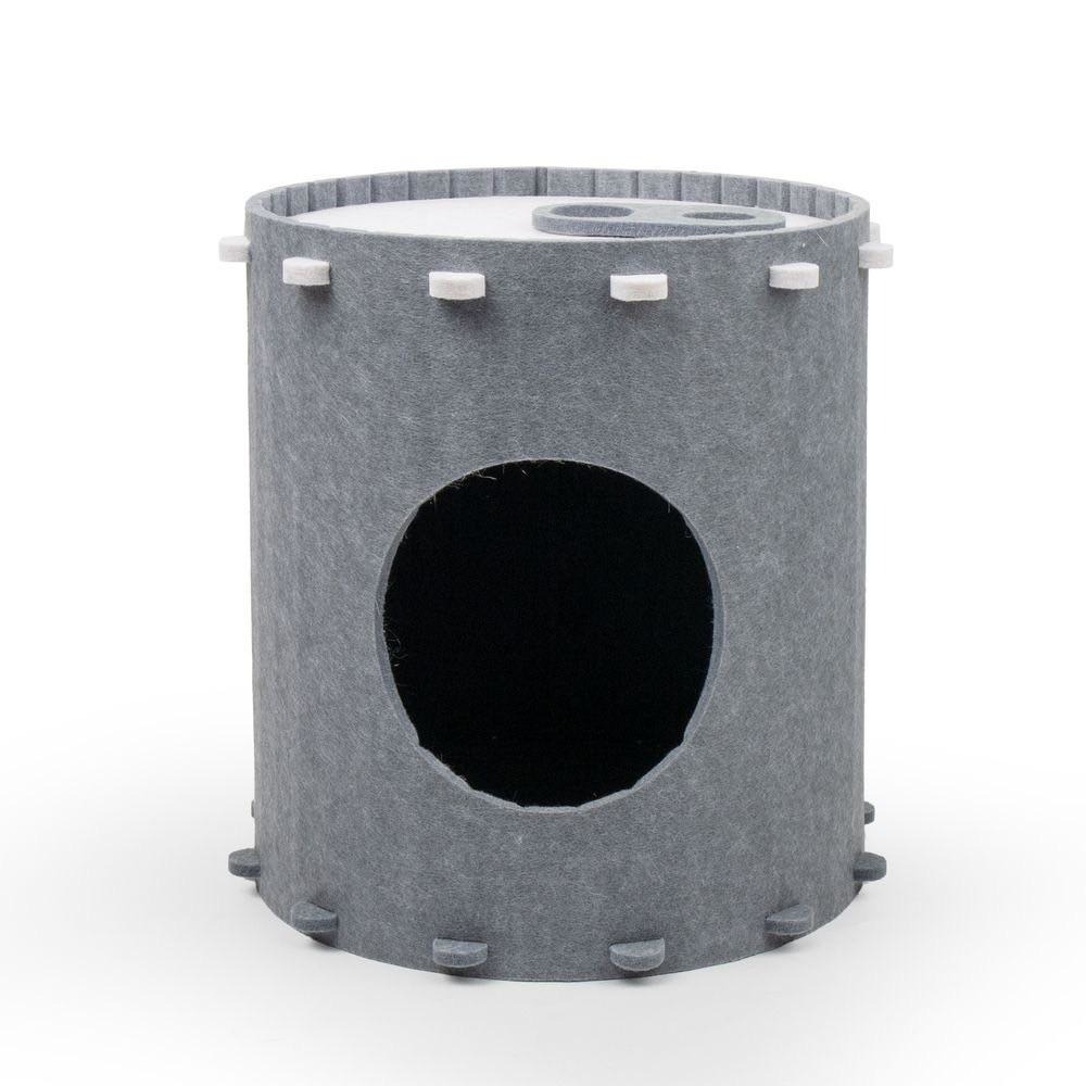 主子優選 毛氈趣可樂桶(灰/紅) 貓抓板 貓抓板系列 瓦愣紙貓抓板 貓窩貓抓板 貓抓板 貓抓窩 不掉屑貓抓🐾-細節圖3