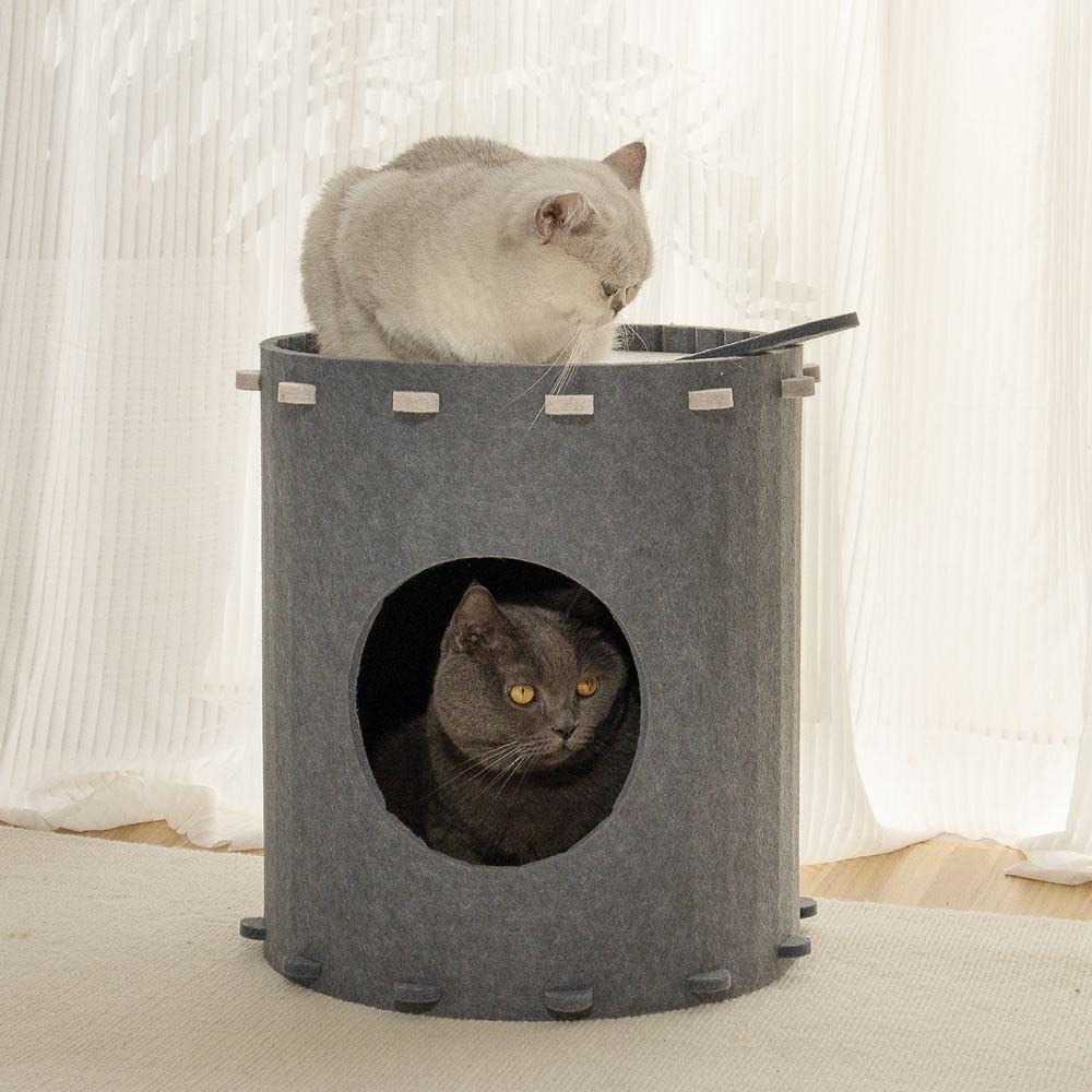 主子優選 毛氈趣可樂桶(灰/紅) 貓抓板 貓抓板系列 瓦愣紙貓抓板 貓窩貓抓板 貓抓板 貓抓窩 不掉屑貓抓🐾-細節圖6