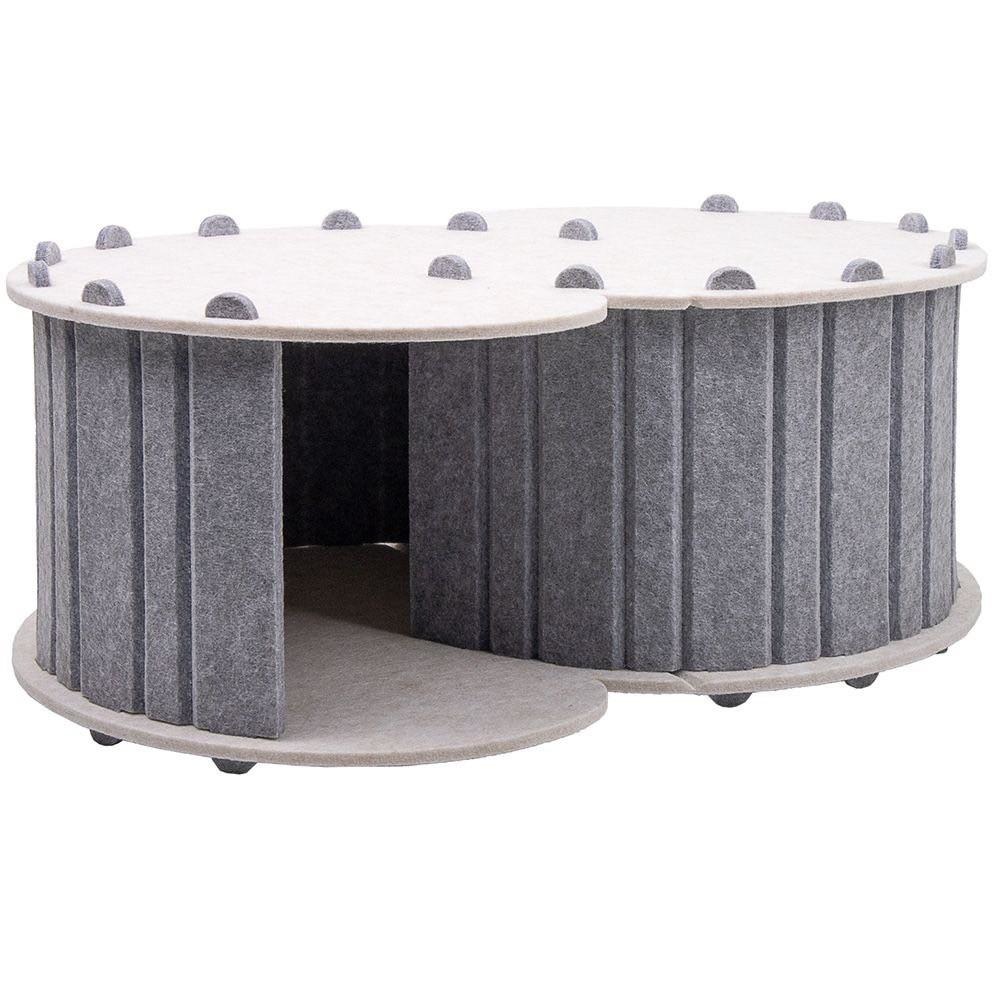 主子優選 毛氈趣 S隧道 貓抓板貓窩 (綠/駝/灰) 貓抓板 貓抓板系列 貓窩貓抓板 貓抓板 貓抓窩 不掉屑貓抓🐾-細節圖6