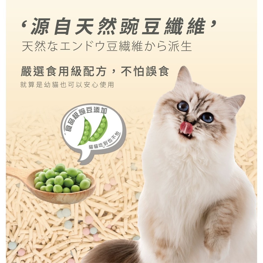 寵小到大 益生菌除臭豆腐貓砂 2.5kg (7L) 豆腐砂 貓砂 環保貓砂 高吸水分子 環境除臭 貓用-細節圖3