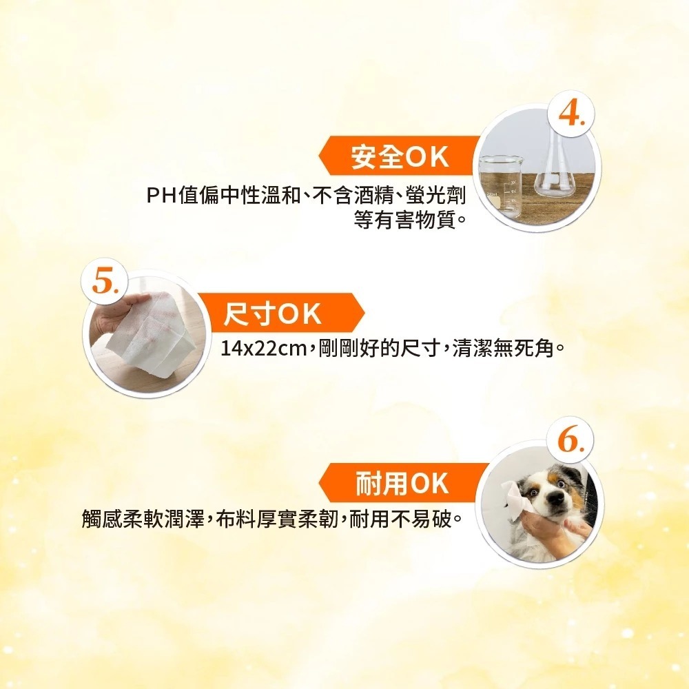 Petto貝多芬 寵物清潔濕巾 10抽 單包 濕紙巾 潔濕巾-細節圖6