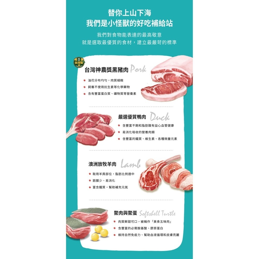 怪獸部落LitoMon 犬用 小怪獸1 & 2種肉無膠主食罐 165g狗罐 無膠狗主食罐 狗罐頭-細節圖6