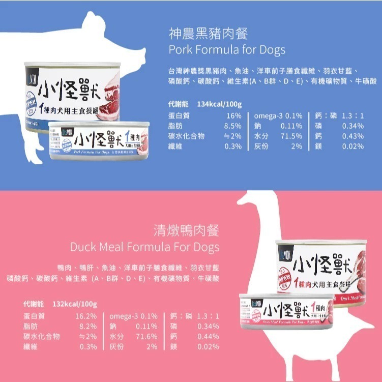 怪獸部落LitoMon 犬用 小怪獸1 & 2種肉無膠主食罐 165g狗罐 無膠狗主食罐 狗罐頭-細節圖8