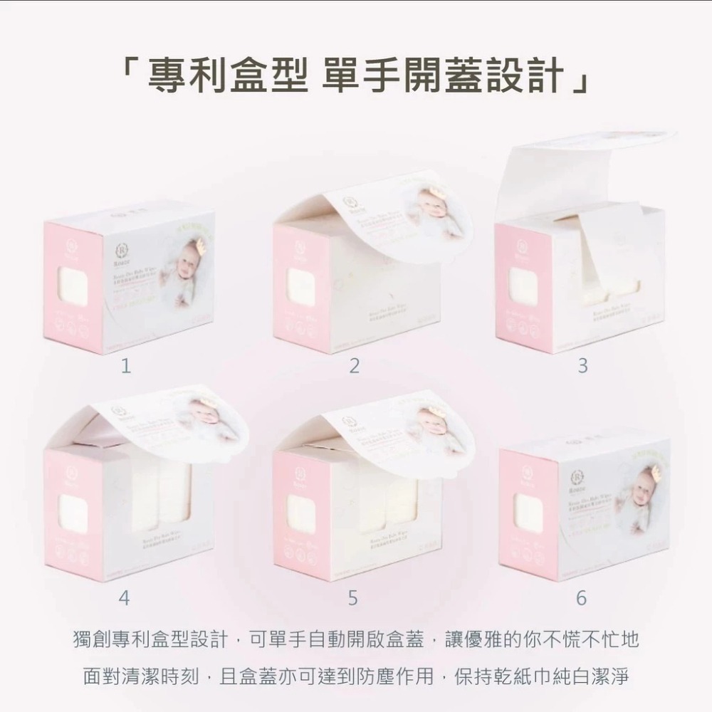 柔仕 Roaze-嬰兒紗布毛巾 舒適款 乾濕兩用巾 (160片/盒)超商只能四盒-細節圖8