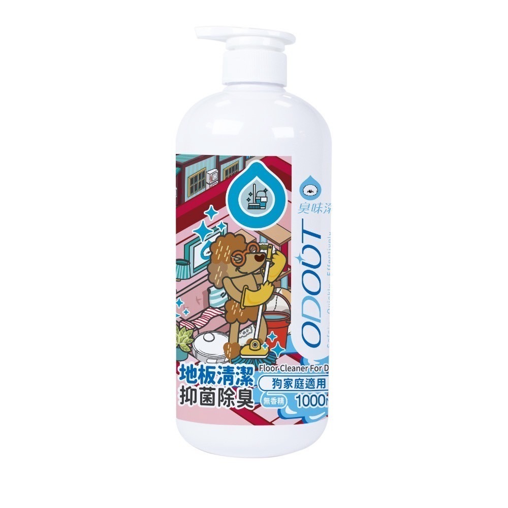 ODOUT 臭味滾 地板清潔劑-狗家庭適用1000ml／4000ml-細節圖3