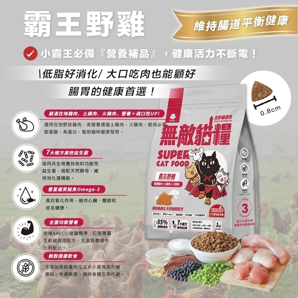 ParkCat 無敵貓糧 無穀貓飼料 無敵貓 貓樂園 2KG 天然無穀貓糧 超商最多2包!-細節圖5