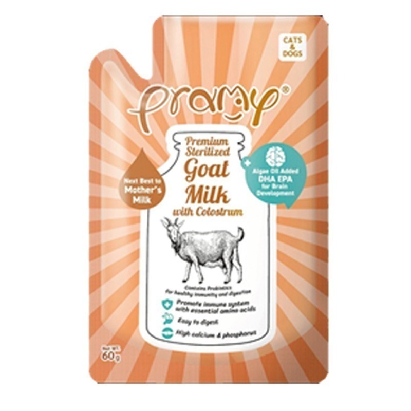 Pramy 普拉 寵物羊奶 山羊奶+初乳 60g 狗狗羊奶 貓咪羊奶 貓羊奶 初牧羊奶 犬貓牛奶-規格圖10
