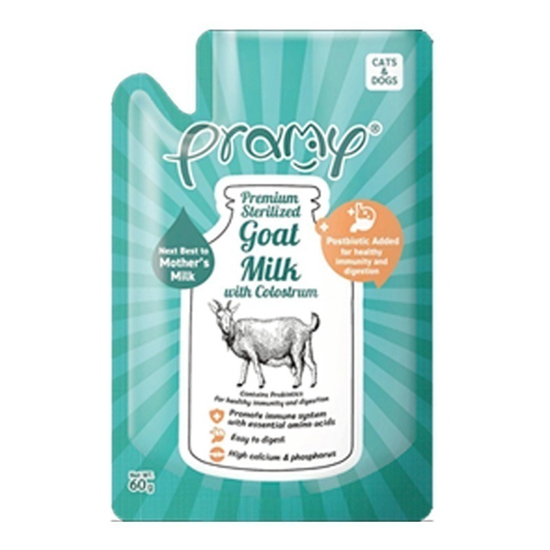 Pramy 普拉 寵物羊奶 山羊奶+初乳 60g 狗狗羊奶 貓咪羊奶 貓羊奶 初牧羊奶 犬貓牛奶-規格圖10
