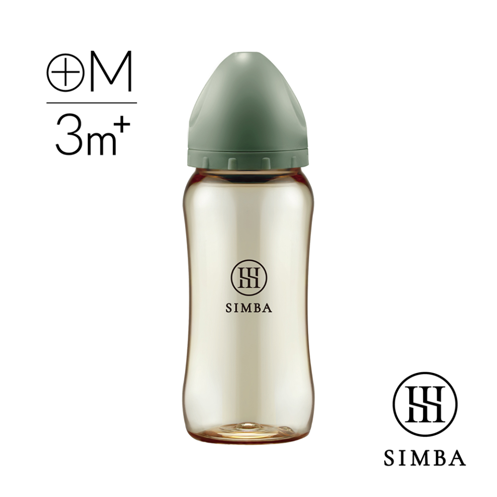 小獅王辛巴 Simba 新色 蘊蜜鉑金PPSU寬口奶瓶360ml(十字M奶嘴)(3個月以上)-細節圖2