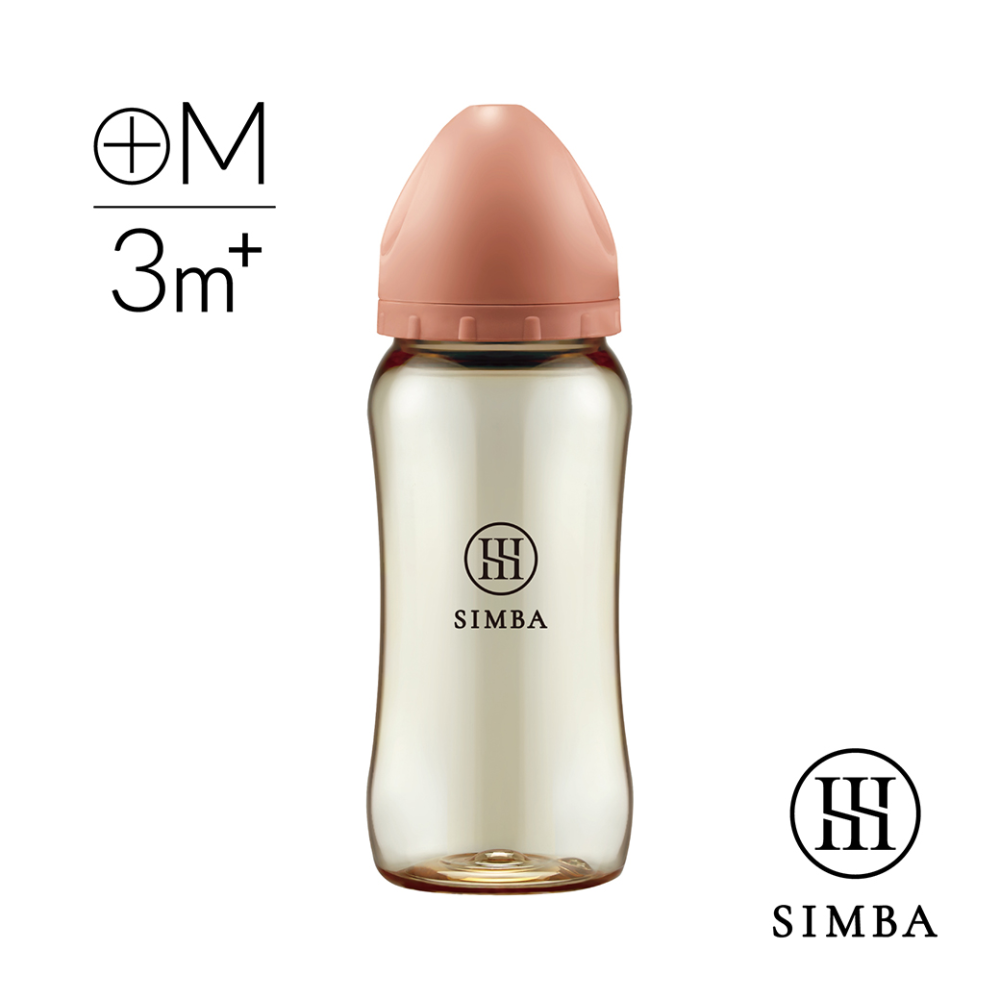 小獅王辛巴 Simba 新色 蘊蜜鉑金PPSU寬口奶瓶360ml(十字M奶嘴)(3個月以上)-細節圖4