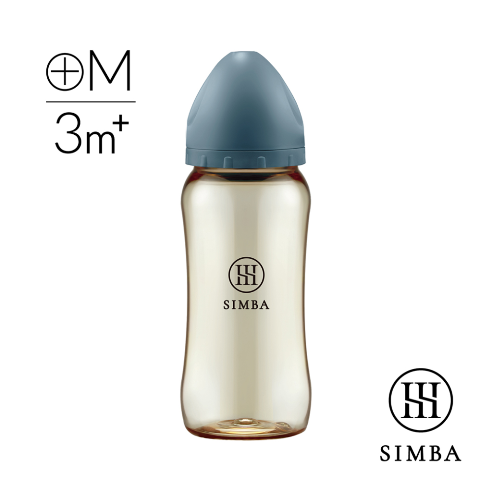 小獅王辛巴 Simba 新色 蘊蜜鉑金PPSU寬口奶瓶360ml(十字M奶嘴)(3個月以上)-規格圖4