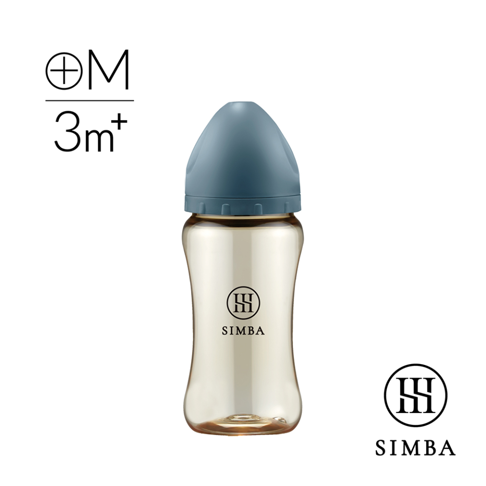 小獅王辛巴 Simba 新色 蘊蜜鉑金PPSU寬口奶瓶270ml(十字M奶嘴)(3個月以上)-細節圖3