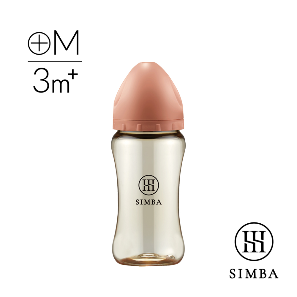 小獅王辛巴 Simba 新色 蘊蜜鉑金PPSU寬口奶瓶270ml(十字M奶嘴)(3個月以上)-細節圖4