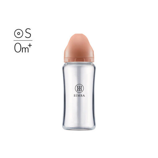 小獅王辛巴 Simba 蘊蜜質金玻璃寬口防脹氣奶瓶 270ml-圓孔S奶嘴-細節圖4