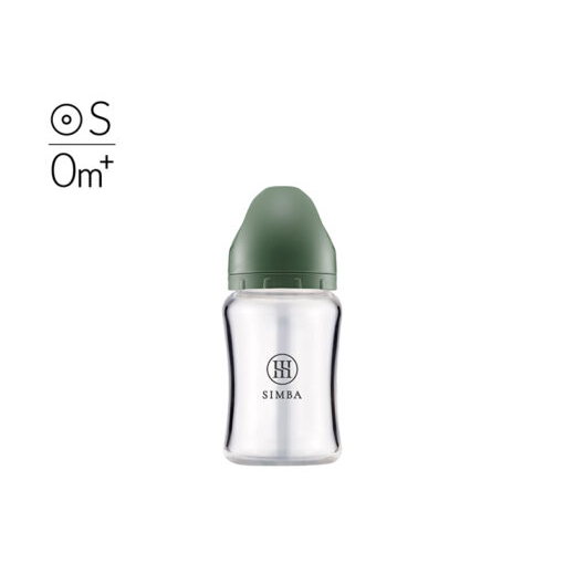 小獅王辛巴 Simba 新色 蘊蜜質金玻璃寬口防脹氣奶瓶 180ml-圓孔S奶嘴-規格圖4