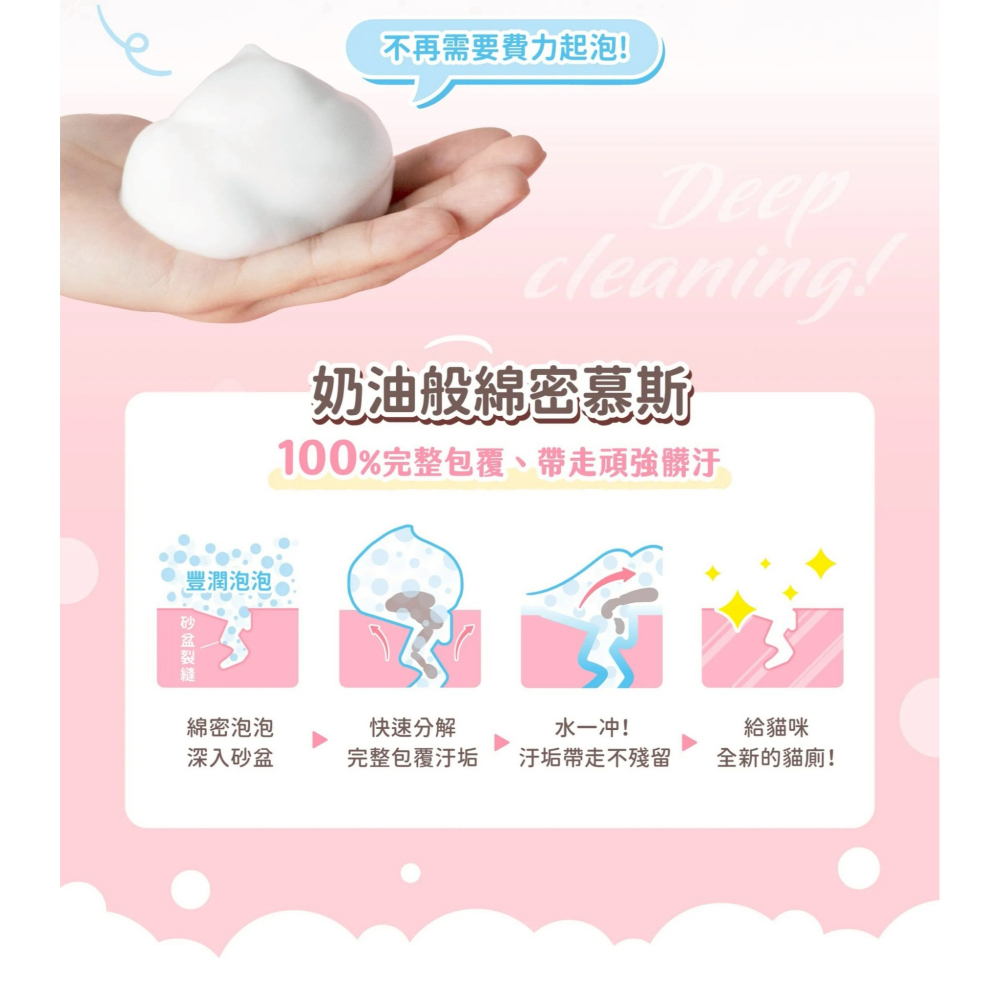 超凝小姐｜超強效貓廁清潔慕斯  300ml-細節圖10