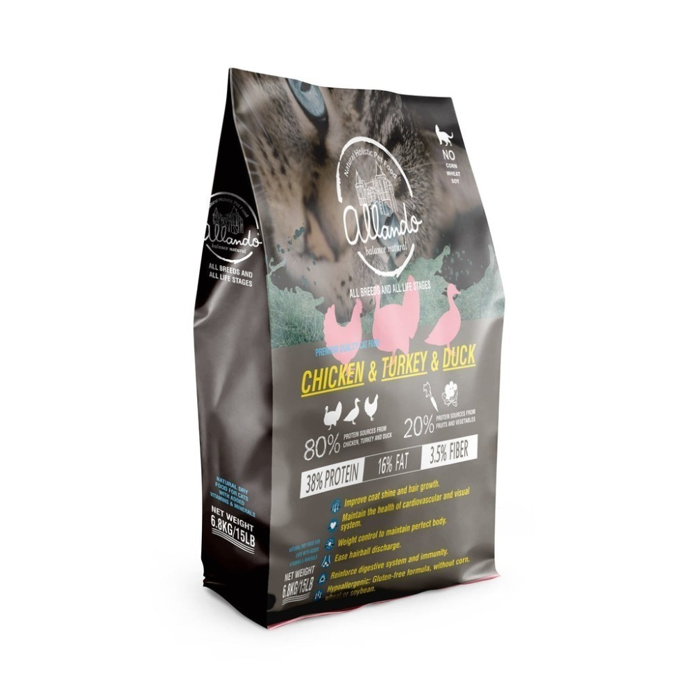 Allando奧藍多 天然無穀貓糧 400g / 2.27kg 貓飼料-規格圖5