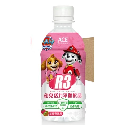 ACE 汪汪隊 幼兒活力平衡飲品  草莓奇異果/蘋果  1瓶/350ml-規格圖2