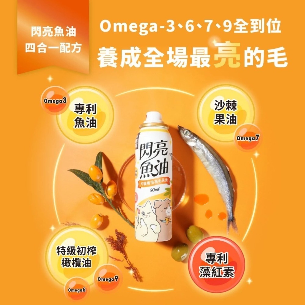 怪獸部落 犬貓綜合營養補給品 牛離Q /益菌排毛粉 / 閃亮魚油 50G 貓犬營養-細節圖2