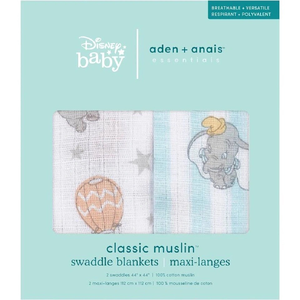 【Aden & Anais】 竹纖維/100％棉 多功能包巾2入/共13種 可任選112cm*112cm-規格圖3