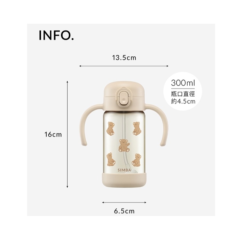 小獅王辛巴 鉑金PPSU兒童吸管學習水杯 握把 300ml 共6款 可另加購吸管-細節圖8