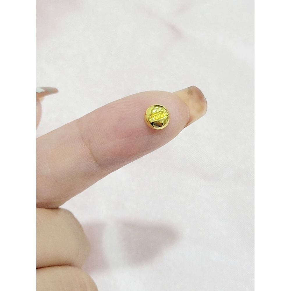 《魚夫人金飾》小金豆 活動圍戒指 9999純金 黃金戒指-細節圖4