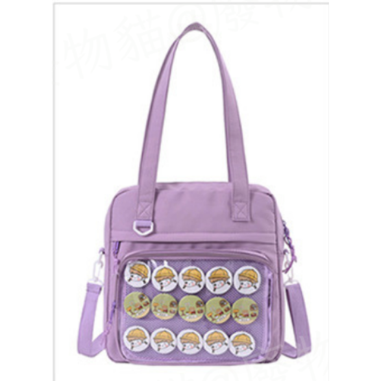 方方翻糖痛包 痛包 肩背包 側背包 手拿包 尼龍痛包 附扎版 可裝B5 防潑水 包包 女包 廢物貓[B0035]-規格圖9