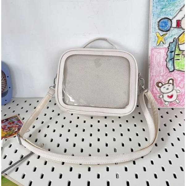 日韓方方痛包 痛包 郵差包 娃包 斜背包 肩背包 手提包 化妝包 透明包 附扎版 中食量痛包 廢物貓[B0074]-規格圖9