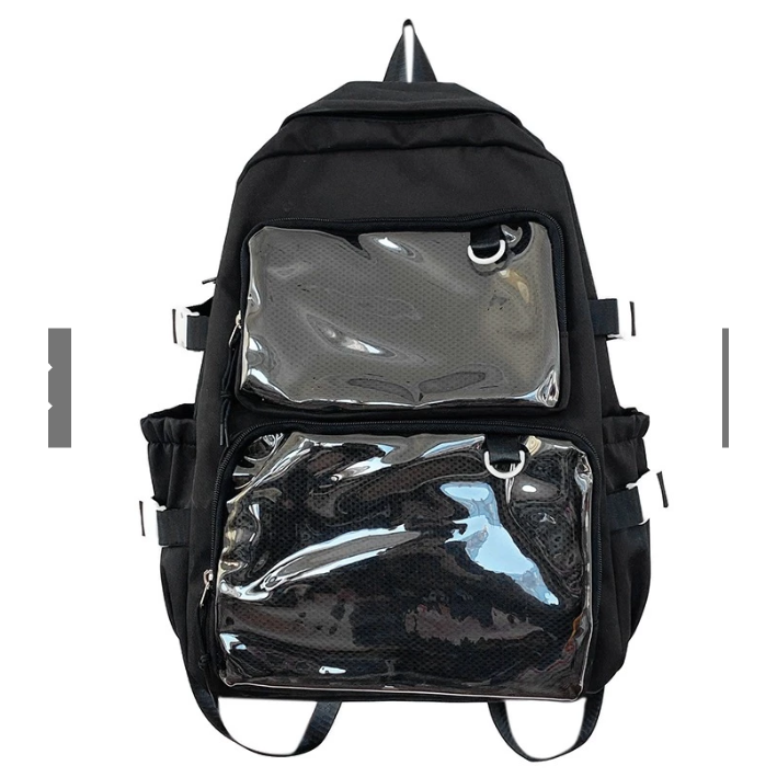 雙扎版後背痛包 後背痛包 後背包 痛包 雙肩包 痛包後背包 大容量背包 娃包 大容量書包 通勤背包 廢物貓[B0076]-規格圖9