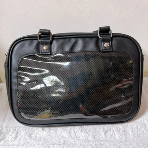 日系小野痛包[有扎版]痛包 側背痛包 動漫痛包 痛包-白色 娃包 15cm娃包 手提包 制服包 廢物貓[B0099]-規格圖9