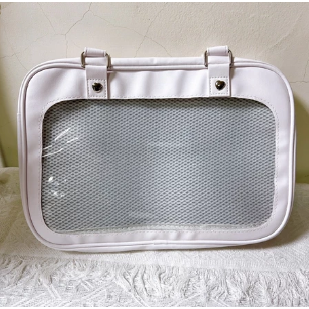 日系小野痛包[有扎版]痛包 側背痛包 動漫痛包 痛包-白色 娃包 15cm娃包 手提包 制服包 廢物貓[B0099]-規格圖9