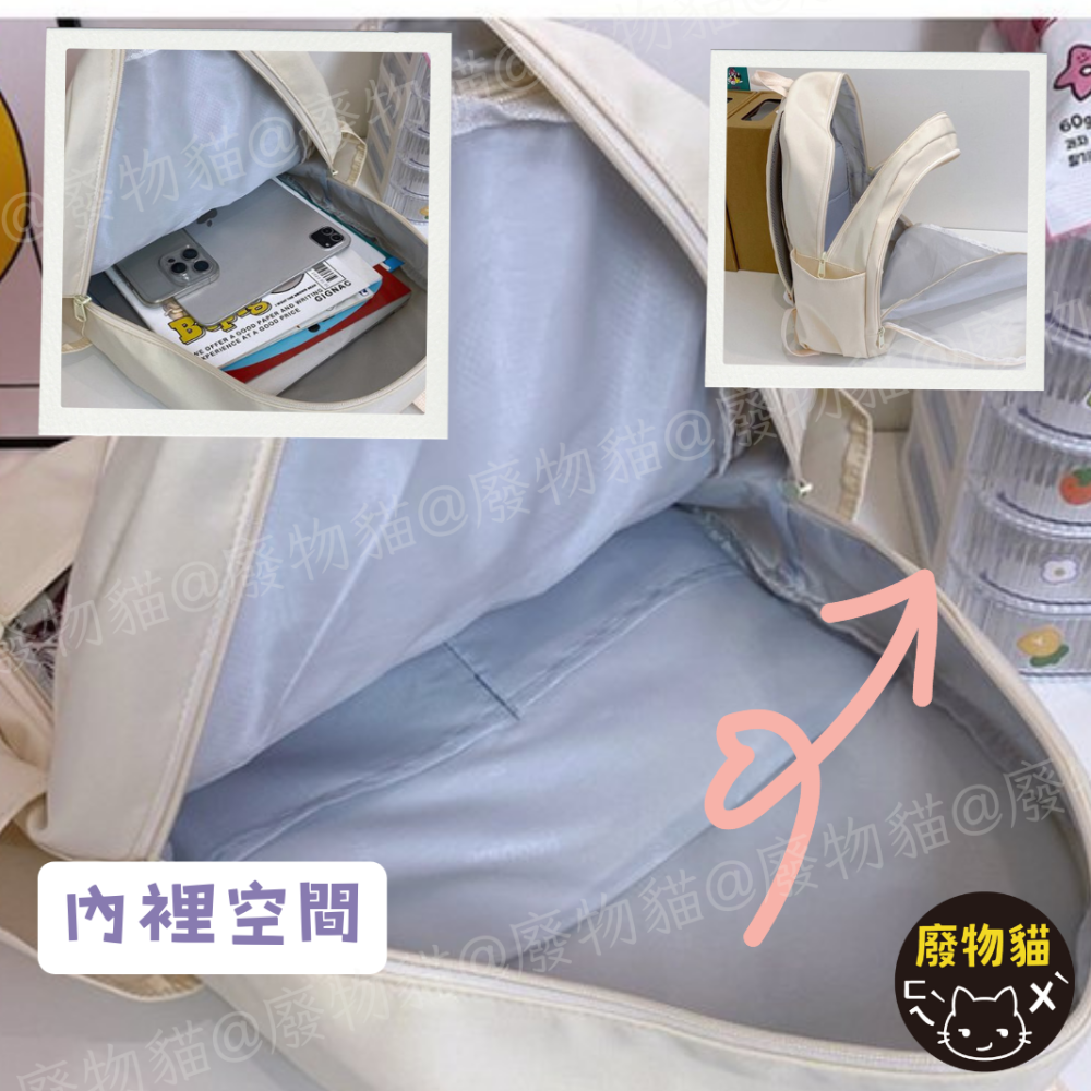 [放20/40cm娃]娃包 後背包 曬娃包 娃包 20cm 40cm 大容量後背娃包 廢物貓 [B0168]-細節圖5