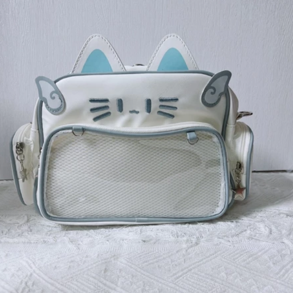 [有扎板可後背]痛包 斜背包 娃包 10cm 後背包 Y2K機械貓娃包 曬娃包 三花貓 廢物貓 [B0170]-規格圖9