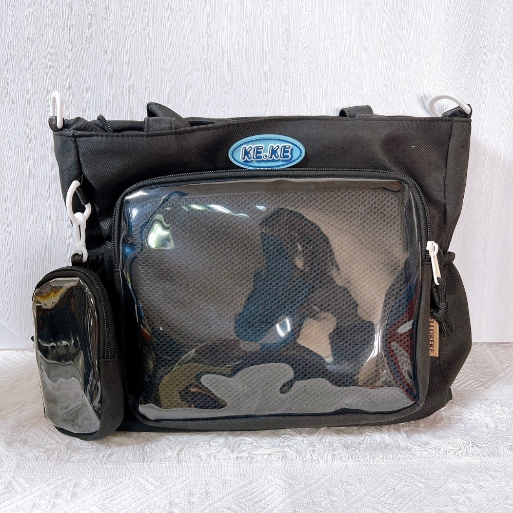 [可放A4有扎板] 痛包 斜背包 娃包 10cm 15cm 肩背包 KEKE斜背痛包 [B0198] 廢物貓-規格圖9