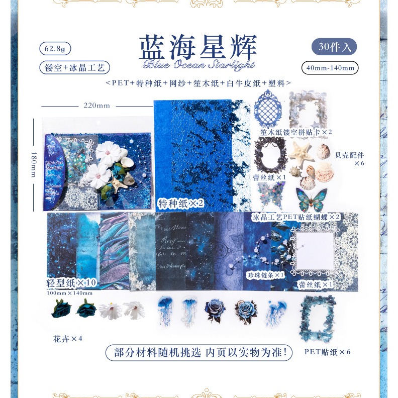 痛包素材包 藍海星輝(深藍)