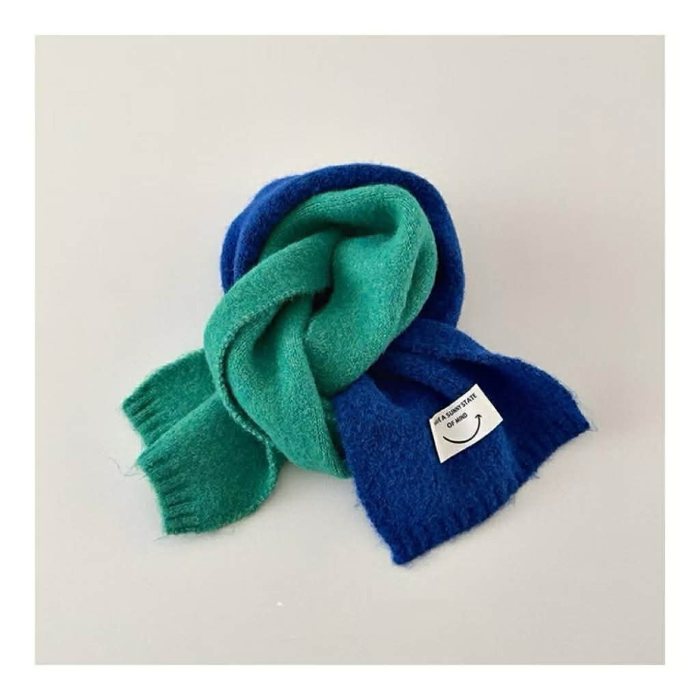 Poisson_korea韓國兒童圍巾 秋冬撞色系保暖圍巾 男女童圍巾-規格圖2