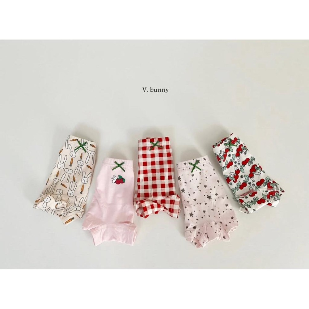 韓國兒童家居服 v-bunny品牌女童可愛碎花四角褲組-細節圖6
