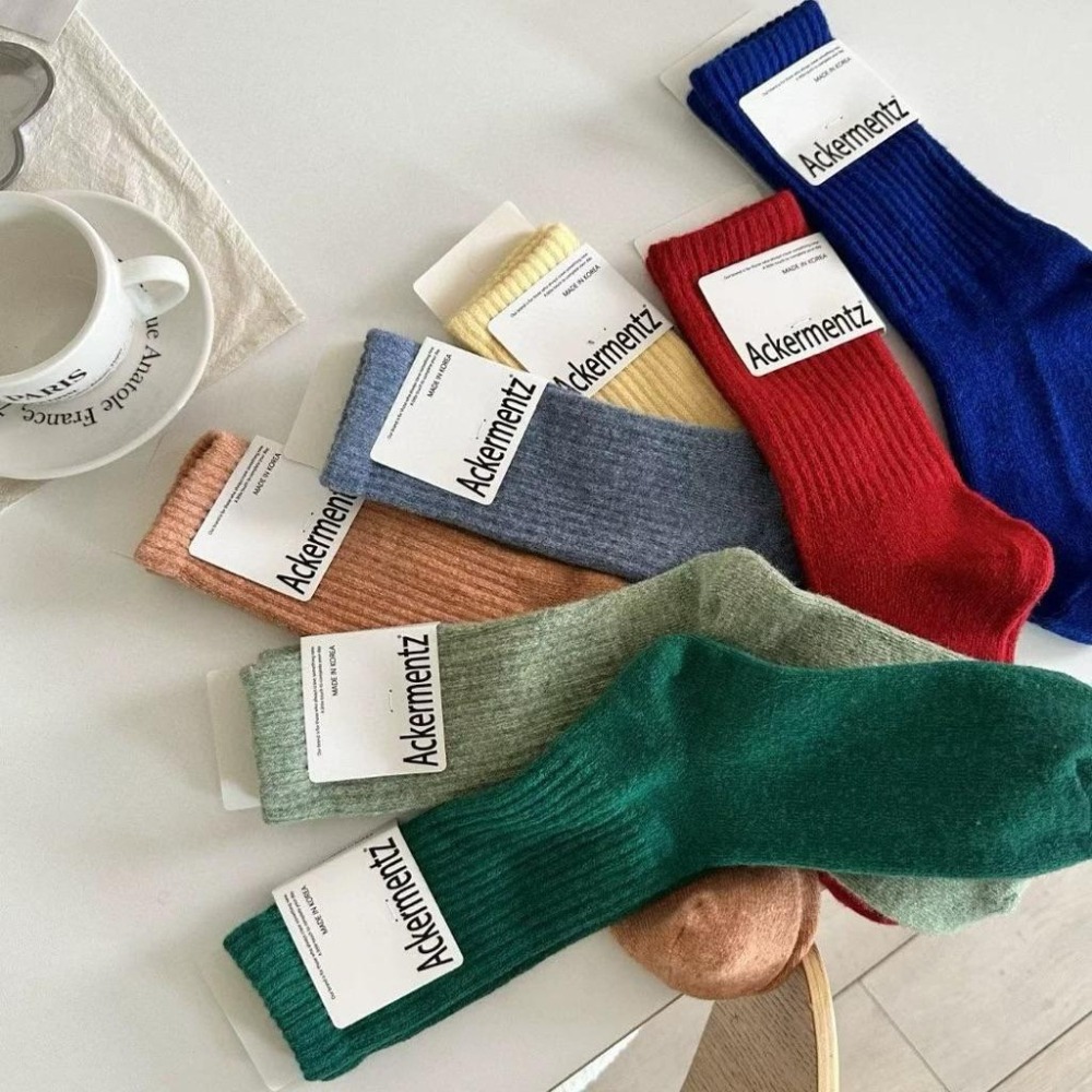 🌟闆娘推薦選品🌟韓國製冬季保暖羊毛80% 小腿襪 雪靴襪 女襪-細節圖4