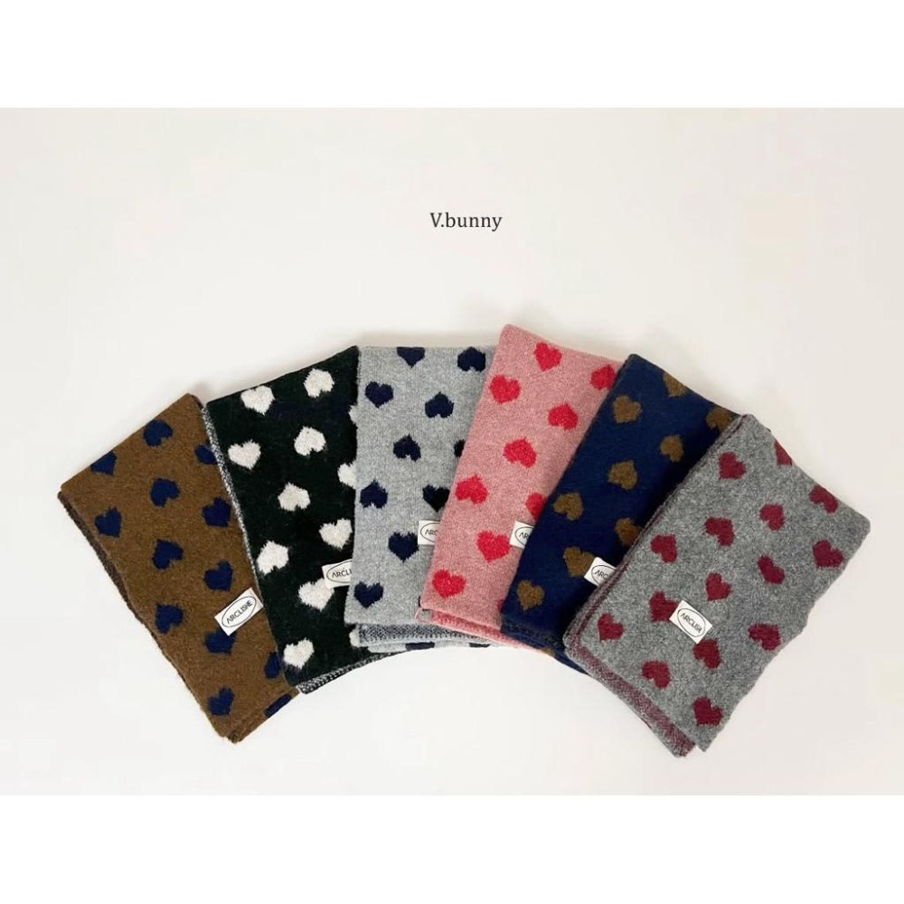 韓國兒童圍巾 v-bunny品牌冬季愛心保暖圍巾 兒童脖圍-細節圖3