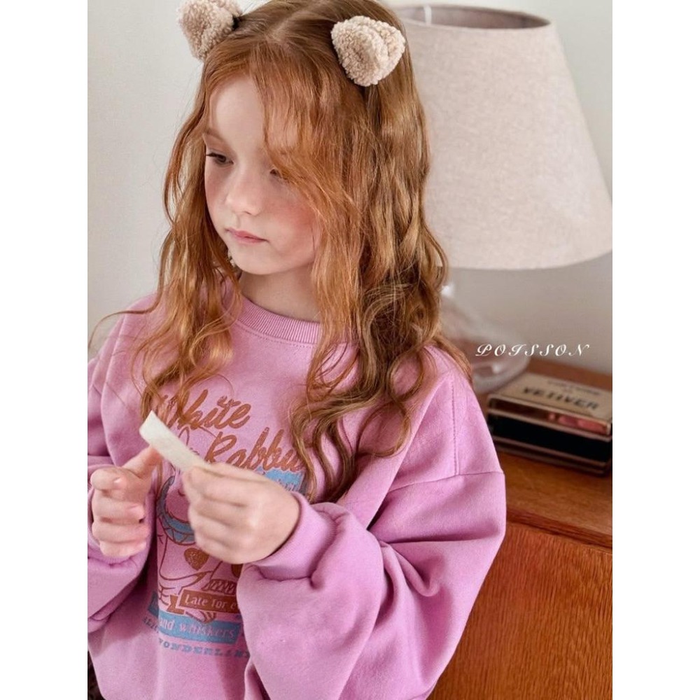 韓國兒童髮飾 Poisson品牌冬季貓耳朵可愛毛絨髮夾 抓夾 女童髮飾-細節圖5