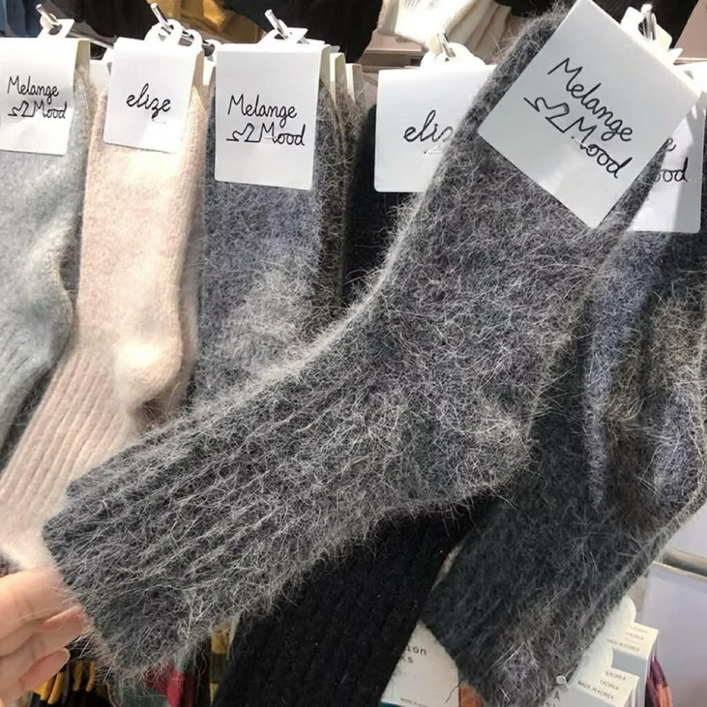 Poisson_korea🌟闆娘推薦選品🌟韓國製冬季柔軟兔毛襪 保暖毛襪 女襪-規格圖4