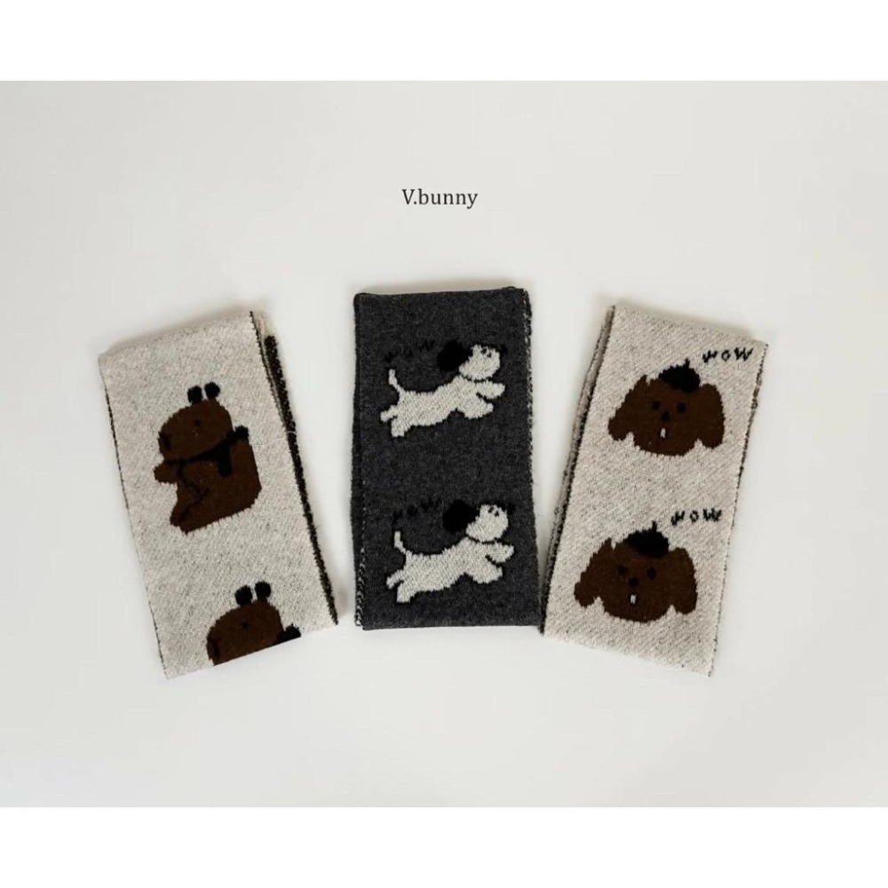 韓國兒童圍巾 v-bunny品牌保暖針織圍巾 造型脖圍 男女童圍巾-細節圖4