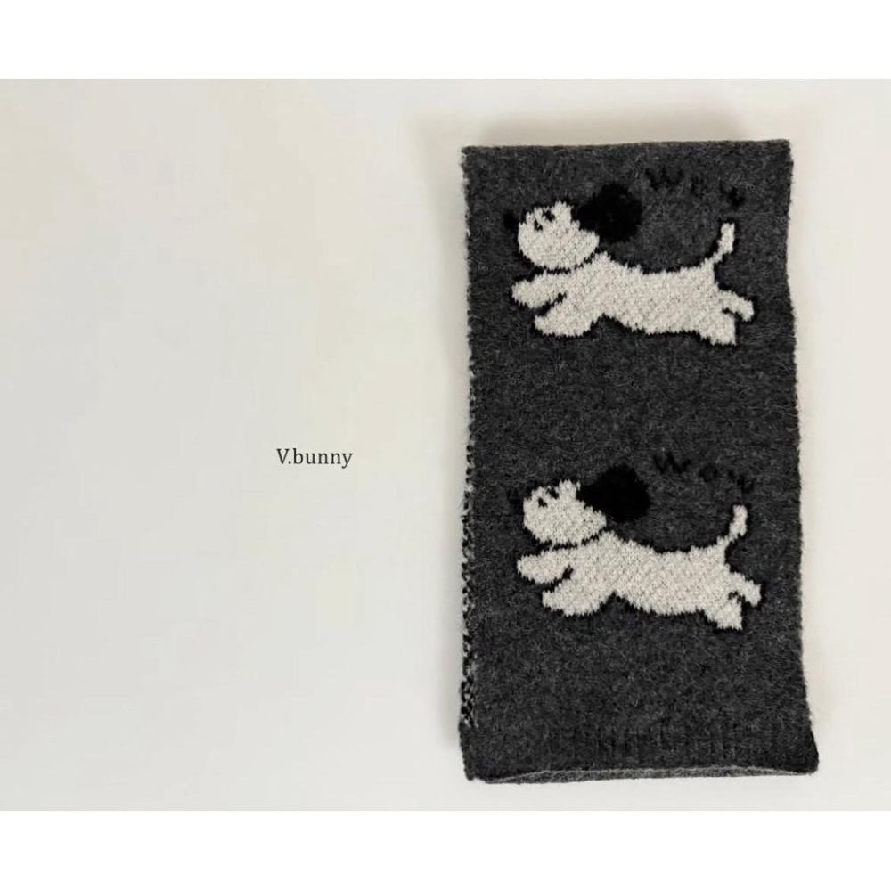 韓國兒童圍巾 v-bunny品牌保暖針織圍巾 造型脖圍 男女童圍巾-細節圖5