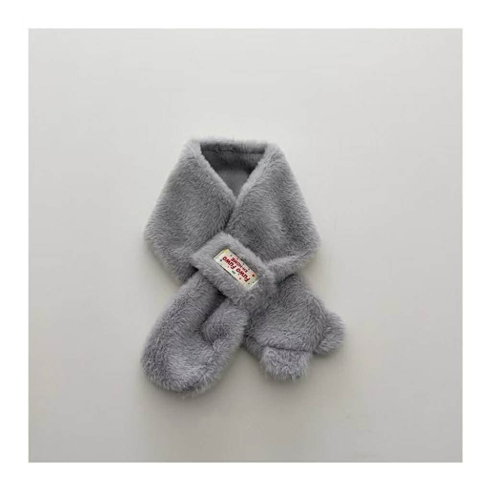 Poisson_korea韓國兒童保暖圍巾 冬季保暖毛絨脖圍 可愛毛毛圍巾-規格圖4