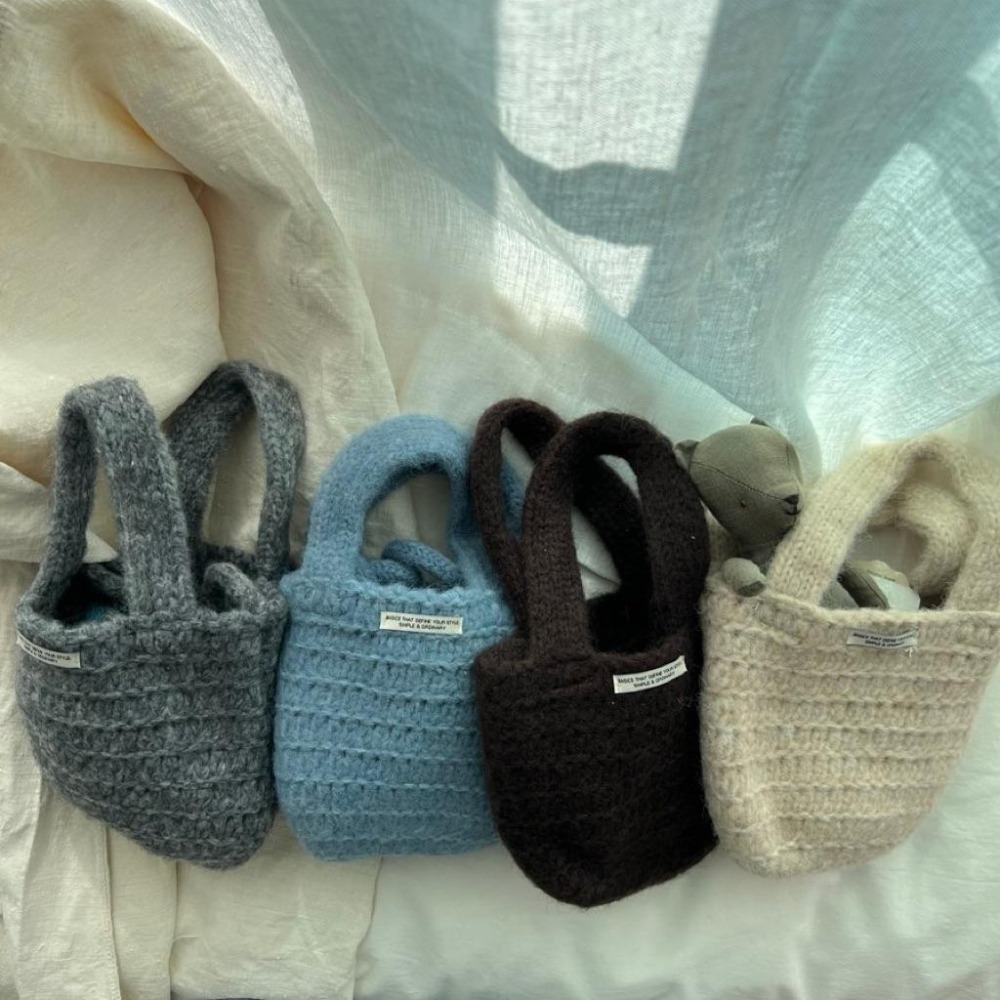 Poisson_korea韓國手工毛線針織小包 兒童針織小包 手提袋-細節圖2