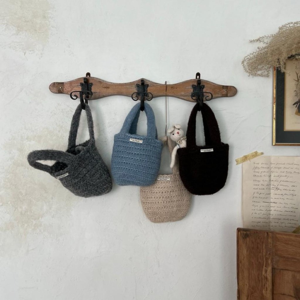 Poisson_korea韓國手工毛線針織小包 兒童針織小包 手提袋-細節圖3