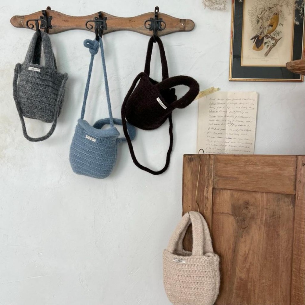 Poisson_korea韓國手工毛線針織小包 兒童針織小包 手提袋-細節圖4