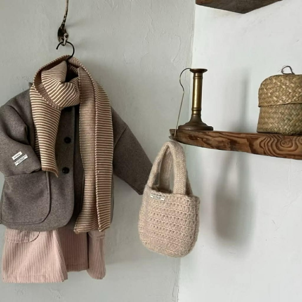 Poisson_korea韓國手工毛線針織小包 兒童針織小包 手提袋-規格圖9